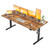 71*32 Inch Height Adjustable Electric Standing Desk, Rustic Brown