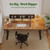 71*32 Inch Height Adjustable Electric Standing Desk, Rustic Brown