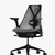 Herman Miller Sayl Chair, Charcoal Gray Fabric Seat, Black Back and Frame  Fully Adjustable Arms, + Lumbar