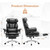 Humanspine Spacious Big And Tall Office Executive Chairs With Footrest In Black Leather