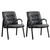 Humaspine Big&Wide Office Guest Reception Chair Set of 2, Conference Room Chairs Waiting Room Chairs 2 Pack, Modern Leather Office Desk Chair No Wheels Black