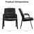 Humaspine Big&Wide Office Guest Reception Chair Set of 2, Conference Room Chairs Waiting Room Chairs 2 Pack, Modern Leather Office Desk Chair No Wheels Black