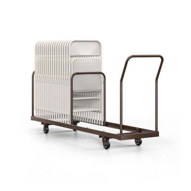 Stackable Chair Dolly Cart Folding Chair Dolly – Heavy-Duty Steel Cart (35-Chair Capacity ...
