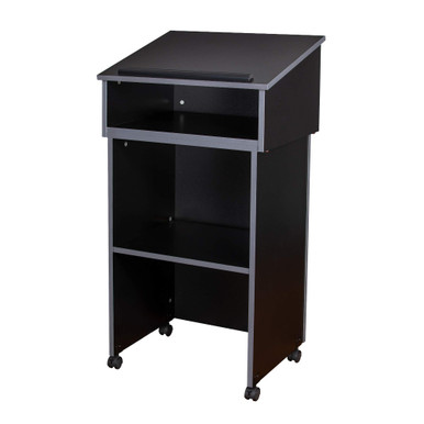 Printed Lectern CoreCombo Series Full-Height Mobile Lectern with Detachable Tabletop ...
