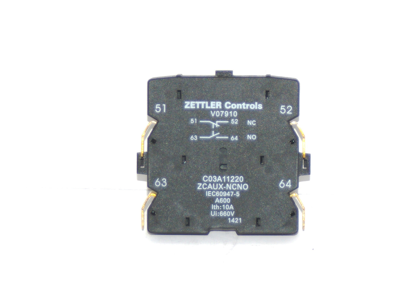 V07910 Contact, Auxilliary Zettler - Aaon Contactors | HVAC