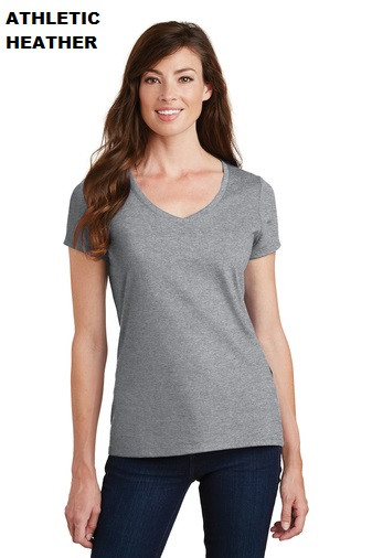 port company ladies fan favorite v neck tee