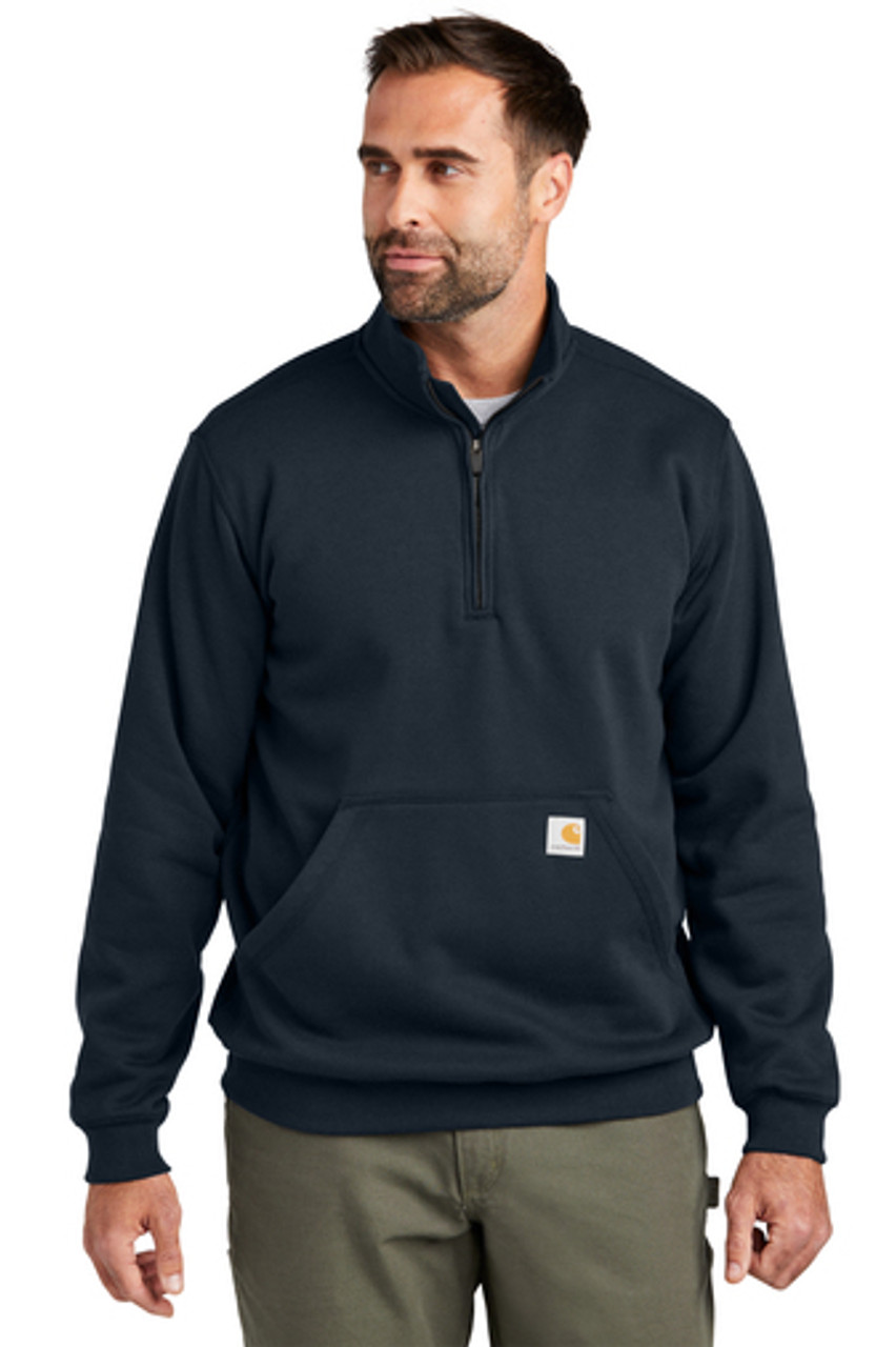 CT105294 Carhartt® Midweight 1/4-Zip Mock Neck Sweatshirt Includes  Embroidered logo Up to 7000 Stitches