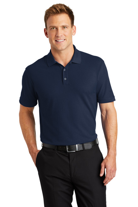 An indispensable polo for just about every uniforming need. Designed for everyday wear, this pique polo is made from a durable blend for lived-in comfort, traditional good looks and exceptional value.

4.4-ounce, 60/40 cotton/poly pique
Flat knit collar and cuffs
3-button placket with dyed-to-match buttons
Side vents
Product CatalogFound on page 97 of 2022 Apparel, Bags & Caps Catalog