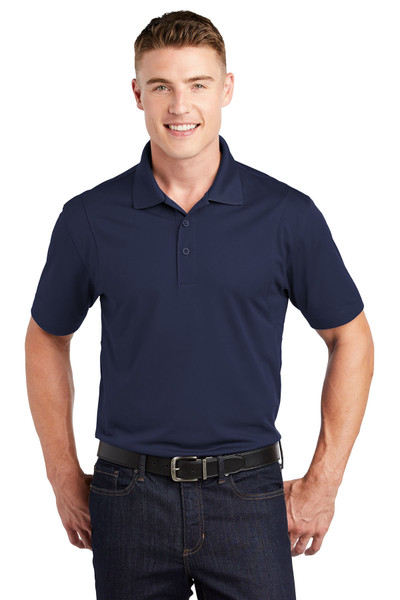 Smooth micropique polos that wick moisture and resist snags.

3.8-ounce, 100% polyester tricot
Snag resistant
Moisture-wicking
Double-needle stitching throughout
Tag-free label
Taped neck
Flat knit collar
3-button placket with dyed-to-match rubber buttons
Set-in, open hem sleeves
Armhole accent
Side vents