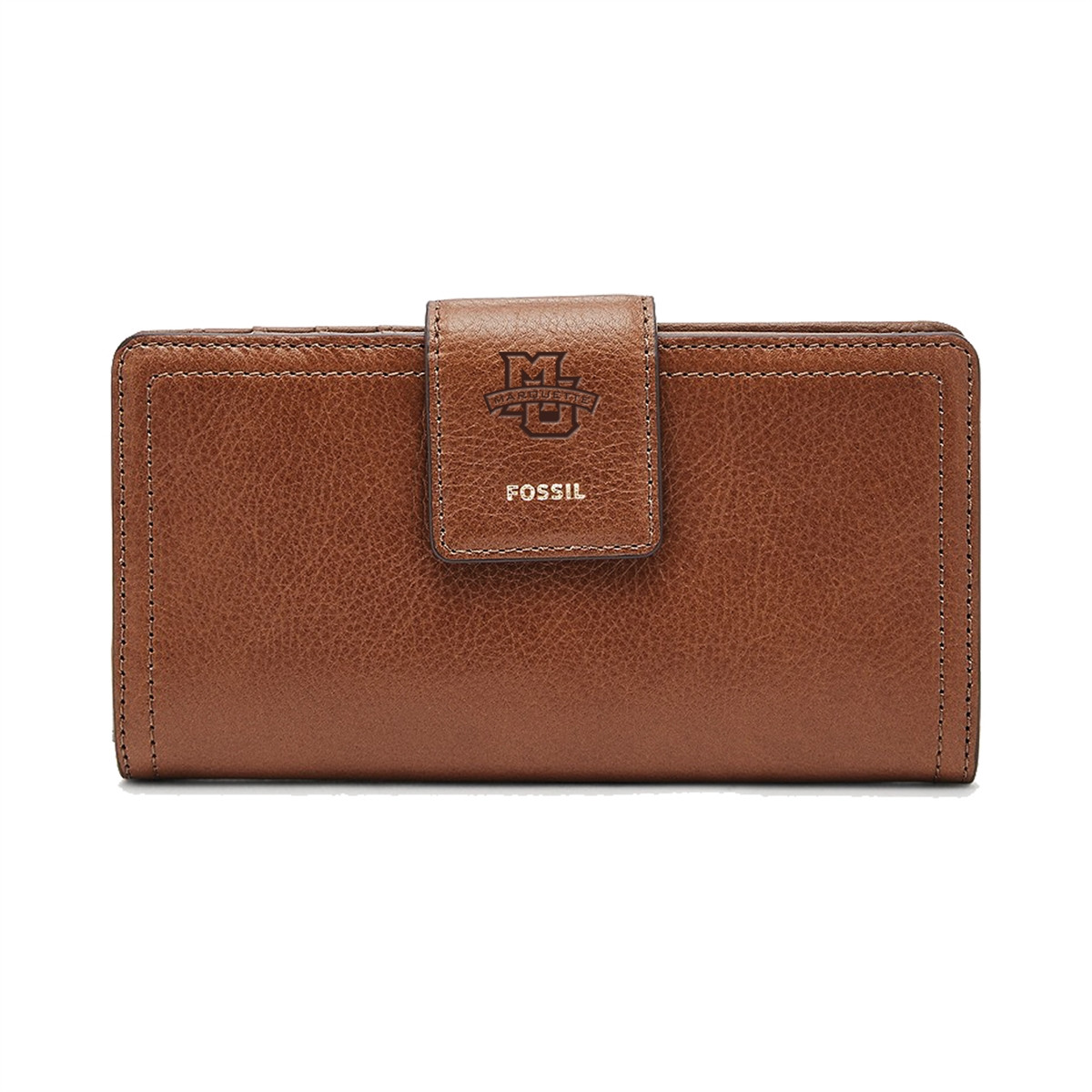 Logan RFID Tab Clutch Wallet, Brown