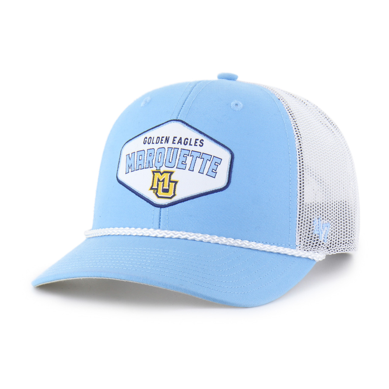 47 Brand Ace Out Rope Trucker Cap - Blue - MARQUETTE UNIVERSITY