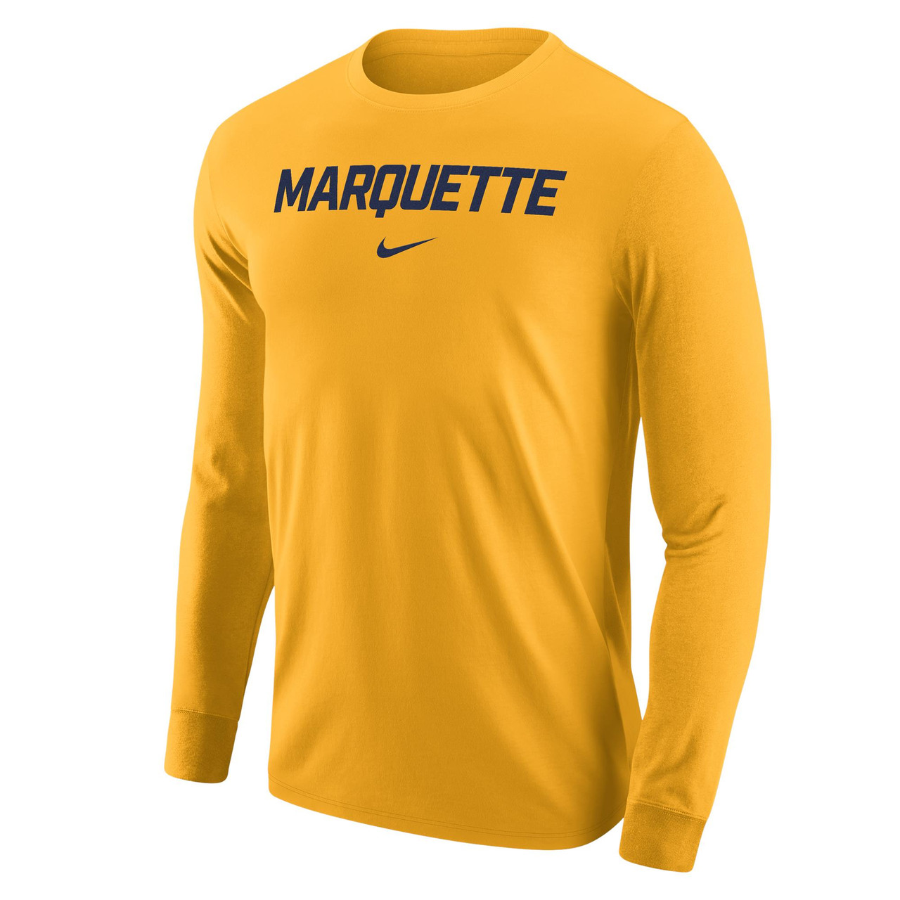 Nike Straight Line Marquette Long Sleeve T-Shirt Gold
