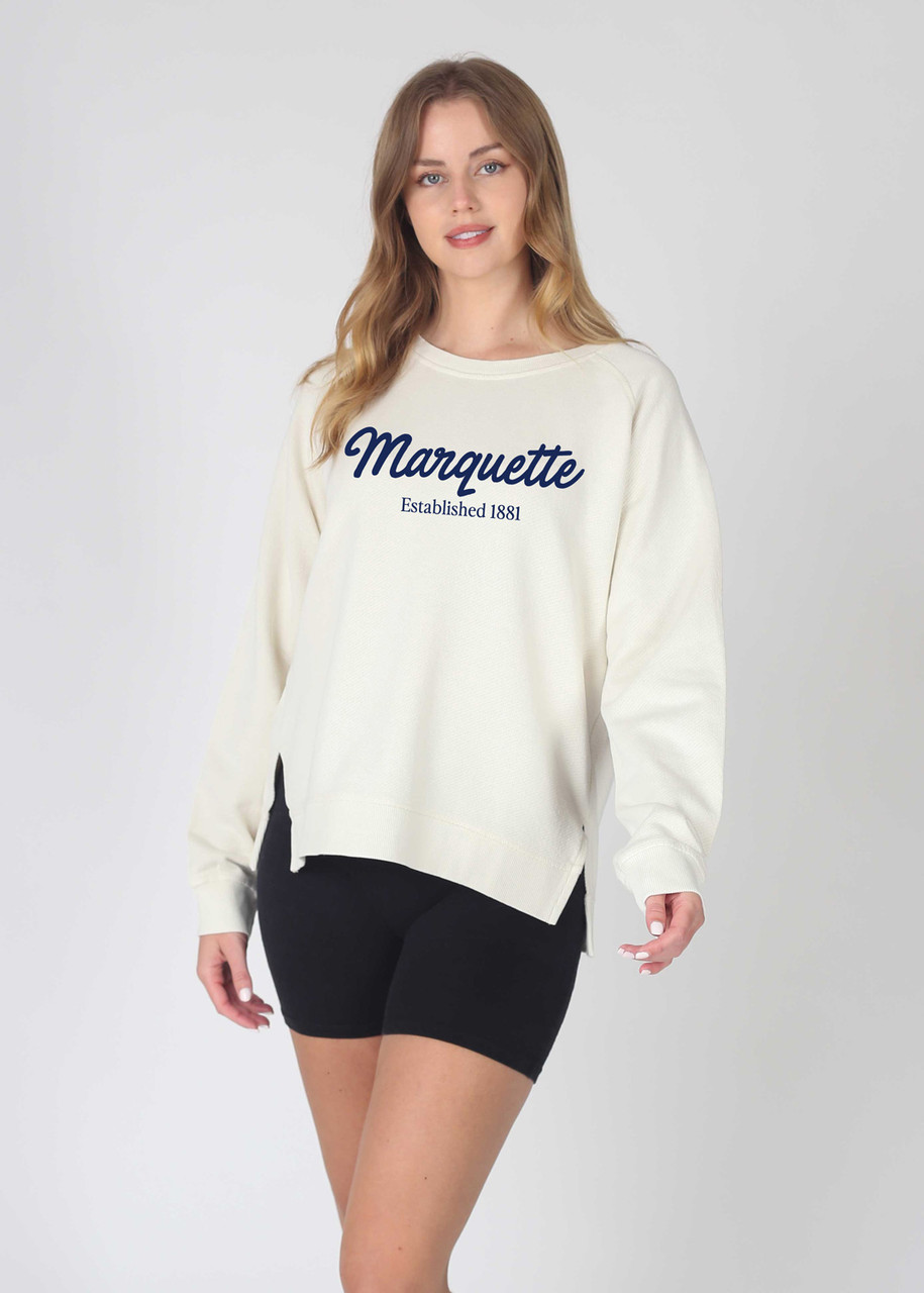 women's french terry crew