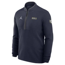 Jordan Dri-Fit 1/4 Zip Navy/Gold - MARQUETTE UNIVERSITY SPIRIT SHOP