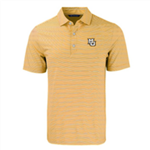 Forge Eco Double Stripe Recycled Polo - Gold/White Forge Eco Double Stripe Recycled Polo - Gold/White
