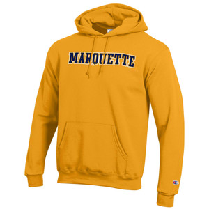 トップス HLT Logo Two-Way Sweatshirt Champion Two Line Hooded Sweatshirt - Gold - MARQUETTE UNIVERSITY