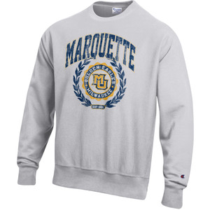 Champion Reverse Weave Faux Seal Crew Sweatshirt - Blue