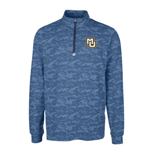 Cutter & Buck Men's Traverse Stretch Eco Camo Print Tall Quarter Zip - Navy Blue Cutter & Buck Men's Traverse Stretch Eco Camo Print Tall Quarter Zip - Navy Blue