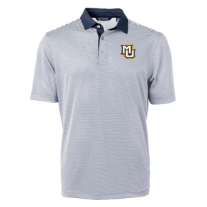 Cutter & Buck Men's Tall Virtue Eco Pique Micro Stripe Recycled Polo - Navy Blue/White Cutter & Buck Men's Tall Virtue Eco Pique Micro Stripe Recycled Polo - Navy Blue/White