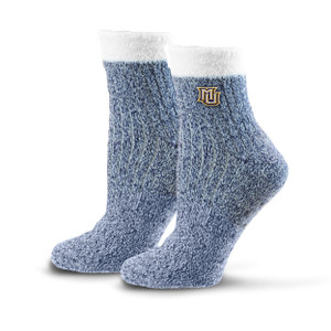 For Bare Feet Glisten Sock Navy