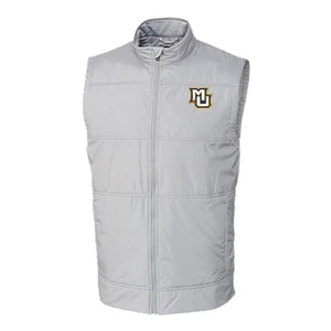 Stealth Hybrid Quilted Mens Windbreaker Vest - Polished White
