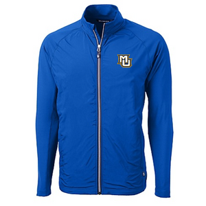 Adapt Eco Knit Hybrid Recycled Mens Full Zip Jacket - Tour Blue