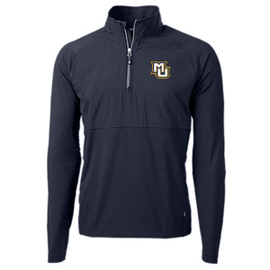 Adapt Eco Knit Hybrid Recycled Mens Quarter Zip - Navy