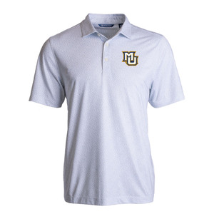 Cutter & Buck Men's Pike Eco Pebble Print Stretch Recycled Polo - White Cutter & Buck Men's Pike Eco Pebble Print Stretch Recycled Polo - White