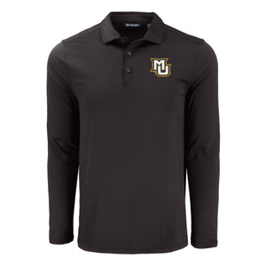 Cutter & Buck Men's Coastline Epic Comfort Eco Recycled Long Sleeve Polo - Black Cutter & Buck Men's Coastline Epic Comfort Eco Recycled Long Sleeve Polo - Black