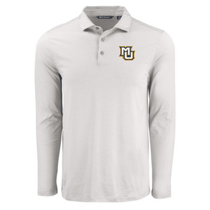 Cutter & Buck Men's Coastline Epic Comfort Eco Recycled Long Sleeve Polo - Concrete Cutter & Buck Men's Coastline Epic Comfort Eco Recycled Long Sleeve Polo - Concrete