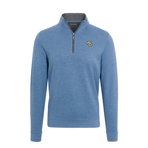 Heather Cloud CTN 1/4 Zip Med Blue