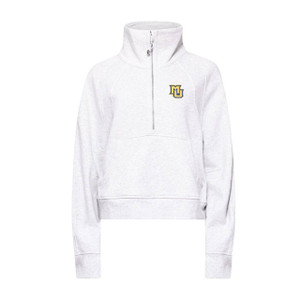 lululemon Scuba OS Funnel 1/2 Zip Long Light Grey