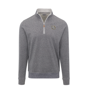 Collars & Co. Heather Textured Cloud 1/4 Zip Granite