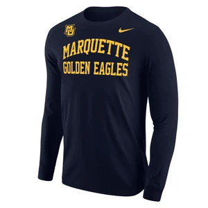 Nike Marquette/Golden Eagles Long Sleeve Tee Navy