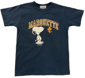 Youth Marquette Snoopy Tee Navy