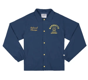 Homefield Marquette 1977 NCAA Coaches Jacket Navy