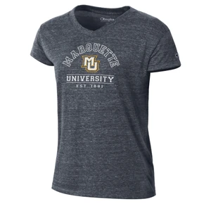 Champion Women's Tri-Blend V-Neck Tee Navy