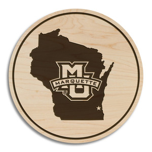 MU/WI Wood Coaster Maple