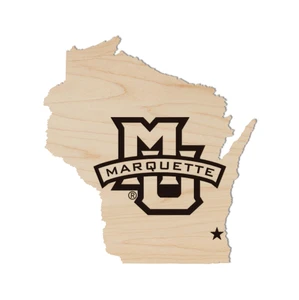 MU/WI Wood Magnet Maple