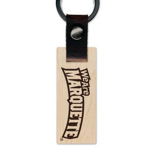 We Are Marquette Wood Keyring Maple