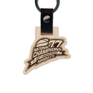 1977 50th Anniversary Wood Keyring Maple