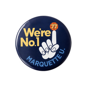 We're #1 Finger 1977 Retro Button