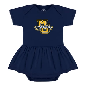 Creative Knitwear Infant Picot Bodysuit Dress Navy