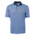 Virtue Eco Pique Micro Stripe Recycled Mens Polo - Atlas/Navy