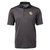 Virtue Eco Pique Micro Stripe Recycled Mens Polo - Black/Elemental Grey