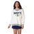 Chicka-d Women's Letterman V-Neck Crew Cream