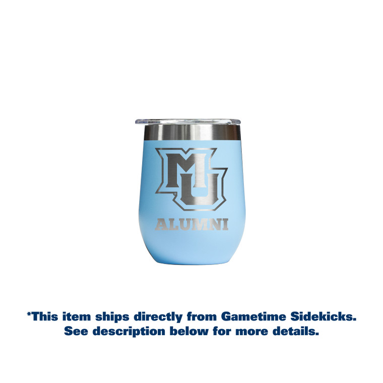 Marquette 12oz Stemless Blue Alumni Tumbler