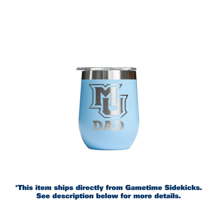 Marquette 12oz Stemless Blue Dad Tumbler