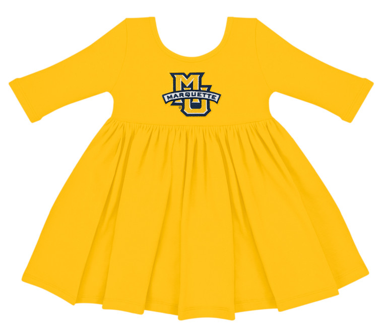 Creative Knitwear Toddler Spin Dress Gold