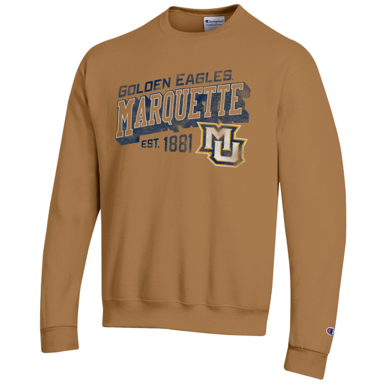 Champion Slant Marquette Crew Sweatshirt - Brown